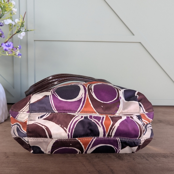 Coach Ashley Hand Drawn ScarfPrint Hippie Shoulder Bag - Picture 8 of 13